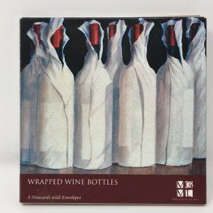 Lincoln Seligman Wrapped Wine Bottles Eight Notecards with Envelopes Stationery